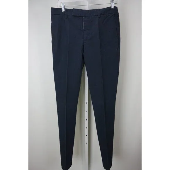 Etro Milano Blue Plaid 100% Cotton Dress Pants Sz 46 NEW
